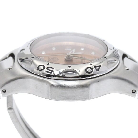 TAG HEUER Kylium WL1319 Date Orange Dial Quartz Ladies Watch - Picture 6 of 12